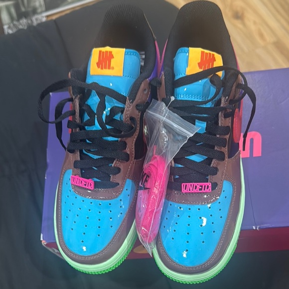 Nike Air Force 1 low x undefeated Blue, Brown, Pink, Green - Picture 2 of 9